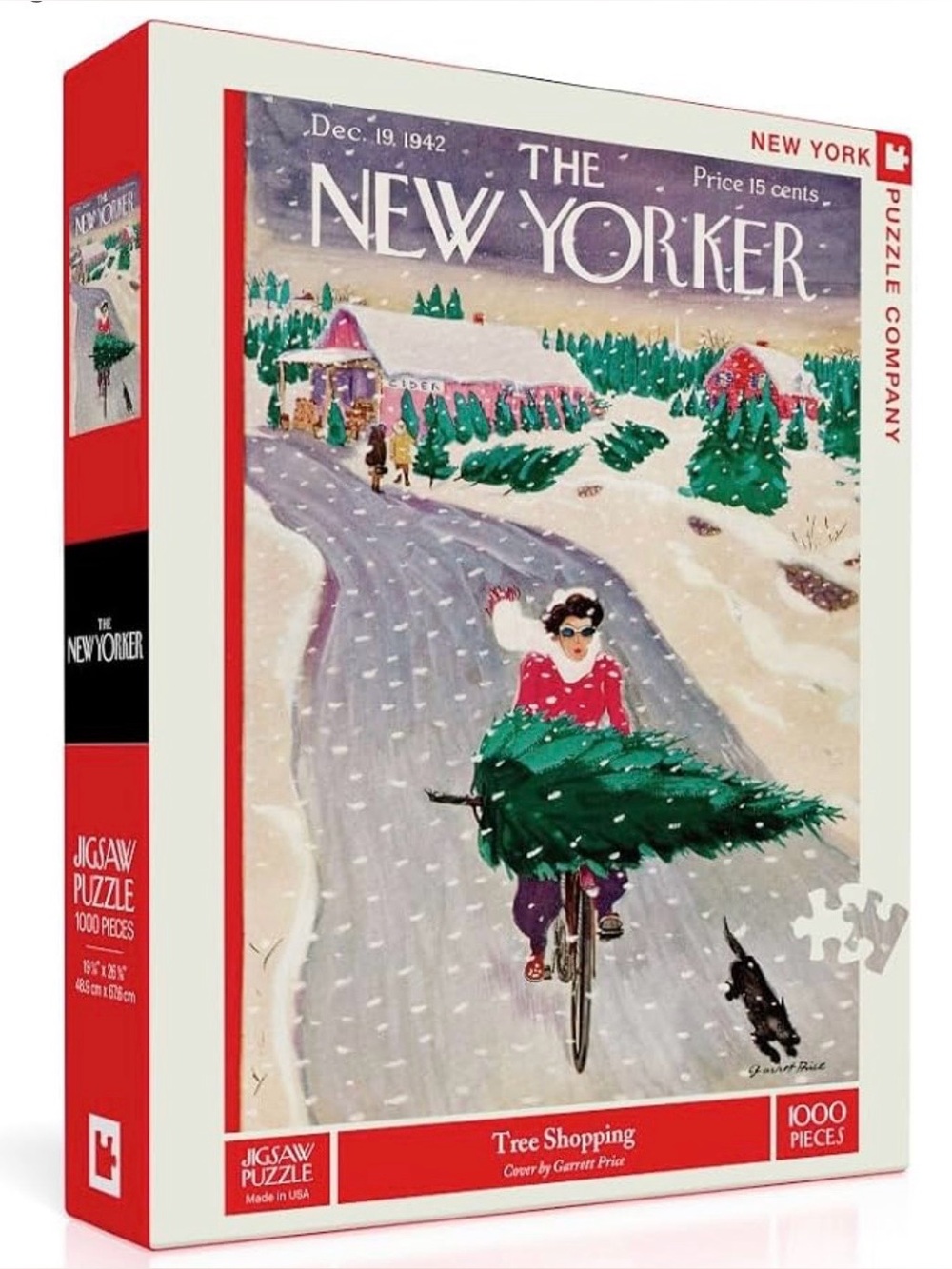 'Tree Shopping' Jigsaw Puzzle - Red/Green Holiday Artwork